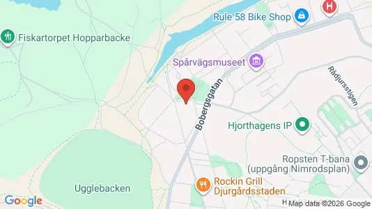 Lägenheter att hyra i Gärdet/Djurgården - kort over placeringen