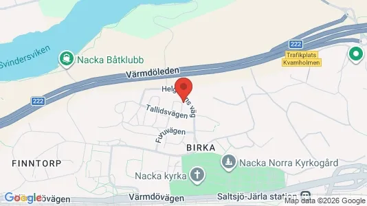 Lägenheter att hyra i Nacka - kort over placeringen