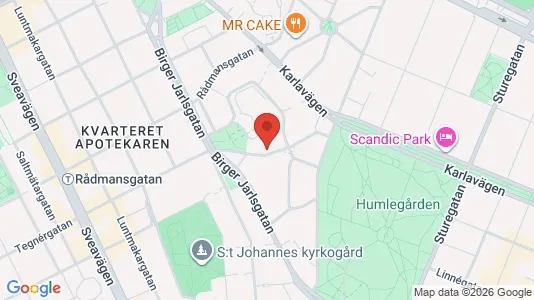 Lägenheter att hyra i Östermalm - kort over placeringen
