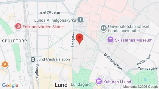 Lägenheter att hyra i Lund - kort over placeringen