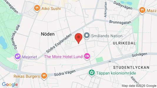 Lägenheter att hyra i Lund - kort over placeringen