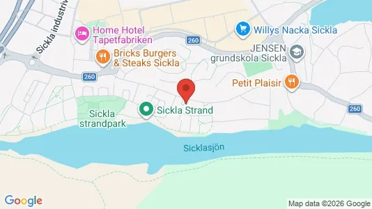 Lägenheter att hyra i Nacka - kort over placeringen