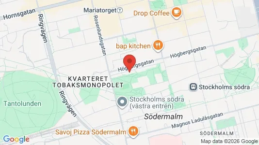 Lägenheter att hyra i Södermalm - kort over placeringen