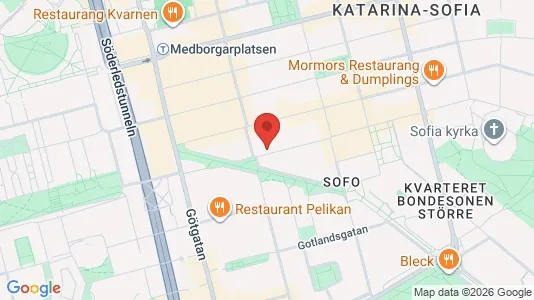Lägenheter att hyra i Södermalm - kort over placeringen