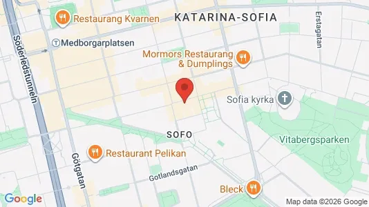 Lägenheter att hyra i Södermalm - kort over placeringen