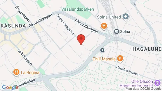 Lägenheter att hyra i Solna - kort over placeringen