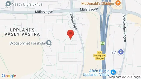Lägenheter att hyra i Upplands Väsby - kort over placeringen