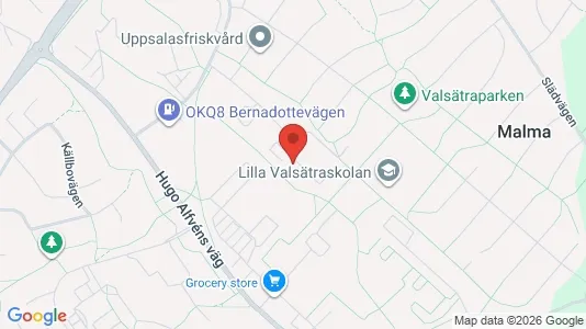 Lägenheter att hyra i Uppsala - kort over placeringen