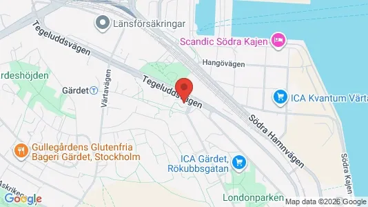 Lägenheter att hyra i Gärdet/Djurgården - kort over placeringen