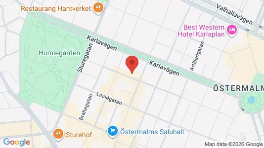 Lägenheter att hyra i Östermalm - kort over placeringen