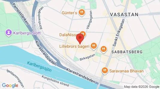 Lägenheter att hyra i Vasastan - kort over placeringen
