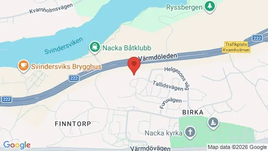 Lägenheter att hyra i Nacka - kort over placeringen