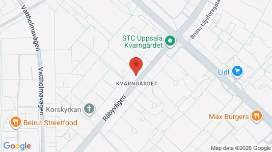 Lägenheter att hyra i Uppsala - kort over placeringen