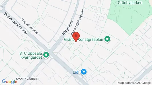 Lägenheter att hyra i Uppsala - kort over placeringen