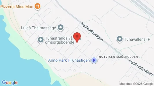 Lägenheter att hyra i Luleå - kort over placeringen