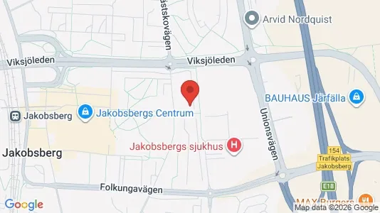 Lägenheter att hyra i Järfälla - kort over placeringen
