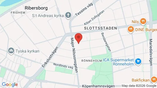 Lägenheter att hyra i Malmö Centrum - kort over placeringen