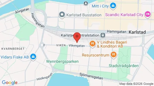 Lägenheter att hyra i Karlstad - kort over placeringen
