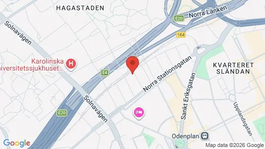 Lägenheter att hyra i Vasastan - kort over placeringen