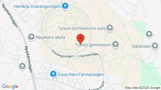 Lägenheter att hyra i Tyresö - kort over placeringen