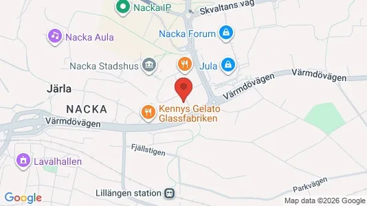 Lägenheter att hyra i Nacka - kort over placeringen