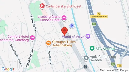 Lägenheter att hyra i Johanneberg - kort over placeringen