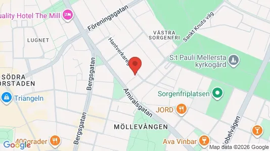 Lägenheter att hyra i Malmö Centrum - kort over placeringen