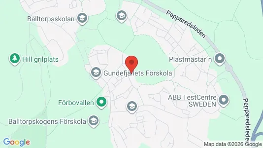 Lägenheter att hyra i Mölndal - kort over placeringen