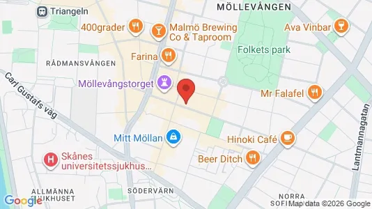 Lägenheter att hyra i Malmö Centrum - kort over placeringen