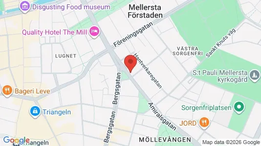 Lägenheter att hyra i Malmö Centrum - kort over placeringen