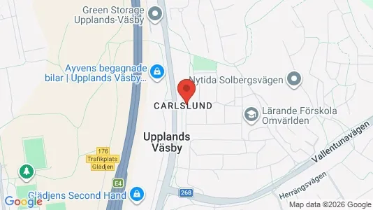 Lägenheter att hyra i Upplands Väsby - kort over placeringen