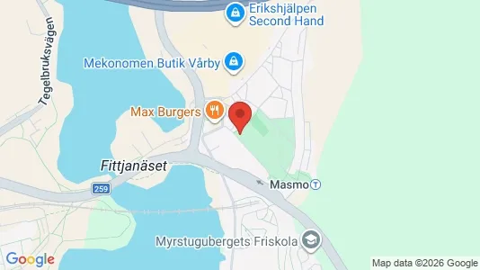 Lägenheter att hyra i Huddinge - kort over placeringen