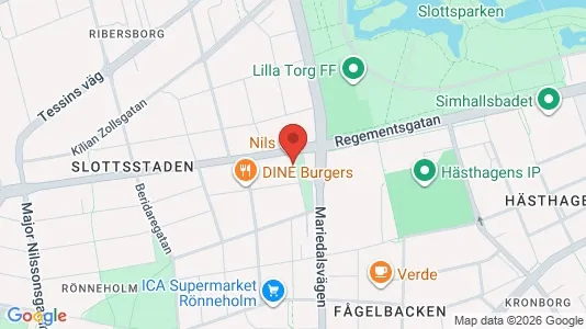 Lägenheter att hyra i Malmö Centrum - kort over placeringen