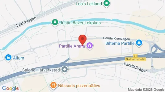 Lägenheter att hyra i Partille - kort over placeringen