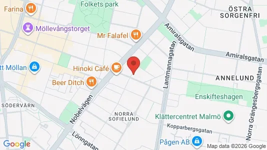 Lägenheter att hyra i Malmö Centrum - kort over placeringen