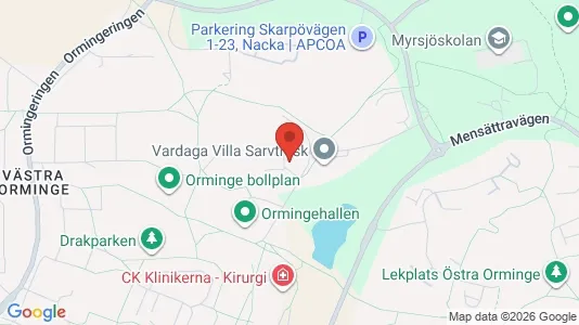 Lägenheter att hyra i Nacka - kort over placeringen