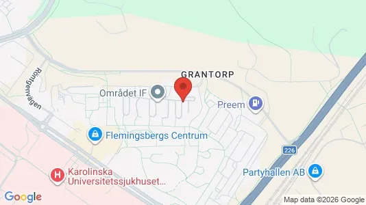 Lägenheter att hyra i Huddinge - kort over placeringen