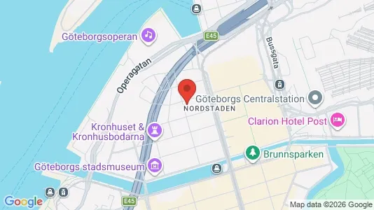 Lägenheter att hyra i Göteborg Centrum - kort over placeringen