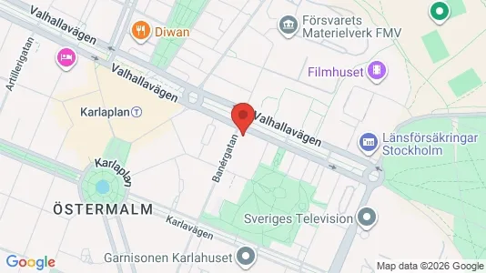 Lägenheter att hyra i Östermalm - kort over placeringen