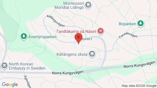 Lägenheter att hyra i Lidingö - kort over placeringen
