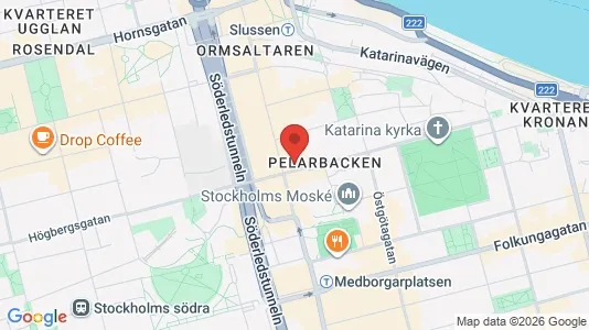 Lägenheter att hyra i Södermalm - kort over placeringen