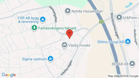 Lägenheter att hyra i Upplands Väsby - kort over placeringen