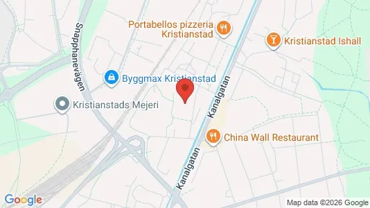 Lägenheter att hyra i Kristianstad - kort over placeringen