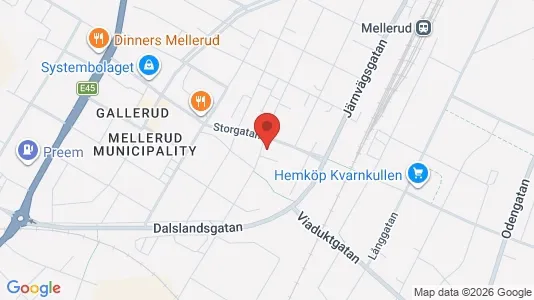 Lägenheter att hyra i Mellerud - kort over placeringen