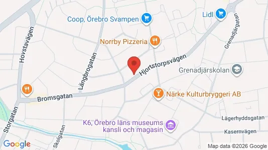 Lägenheter att hyra i Örebro - kort over placeringen