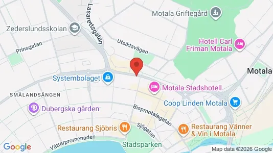 Lägenheter att hyra i Motala - kort over placeringen