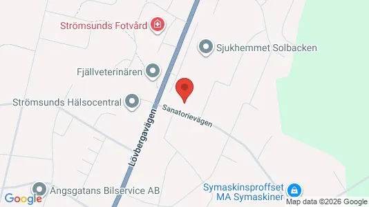 Lägenheter att hyra i Strömsund - kort over placeringen