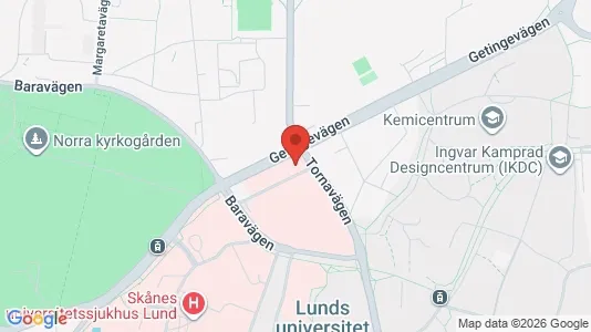 Lägenheter att hyra i Lund - kort over placeringen