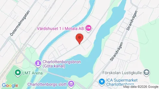 Lägenheter att hyra i Motala - kort over placeringen