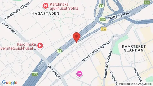 Lägenheter att hyra i Vasastan - kort over placeringen